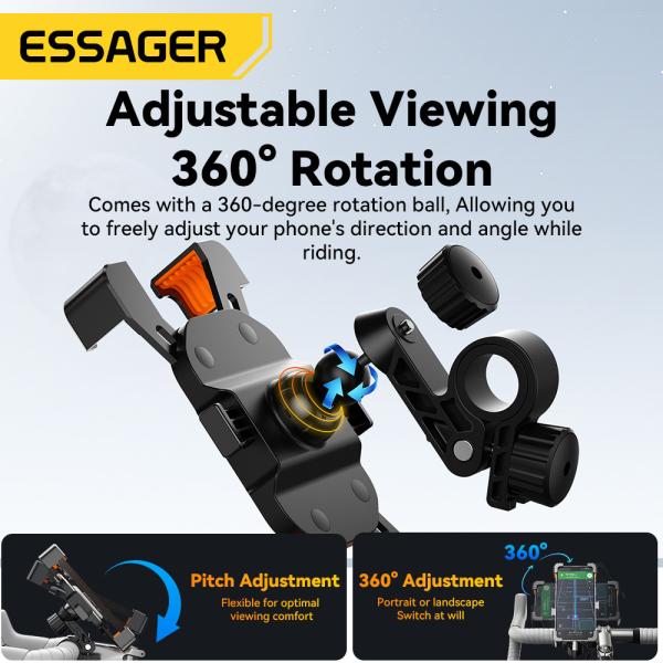 Motorbike Motorcycle Bike Cell Phone Holder Shockproof With One Button Locking