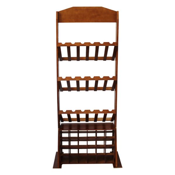 Pine Wood Wine Storage Display Stand Display Shelf Wine Display Rack Natural Wood 24 Bottle Capacity