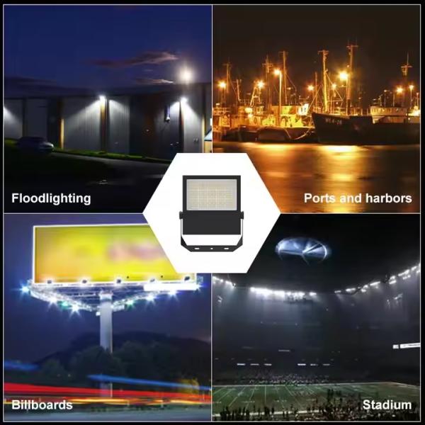 Dimmable Outdoor LED Stadium Lights IP65 Anti Glare LED Solar Floodlight