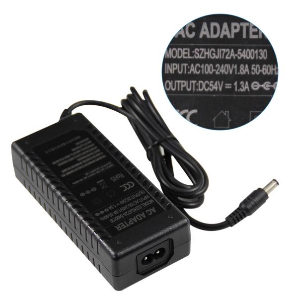 54V 1.3A 70W Universal Power Adapter with CE FCC RoHS Certification