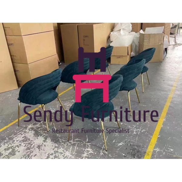 Выдолбленный назад обил обедать ноги нержавеющей стали хромовой краски стула