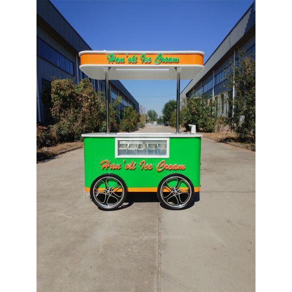 OEM CE Approved 4 Wheels Cargo Bike with Freezer Food Vending Carts for Sale Ice Cream Electric Tricycle