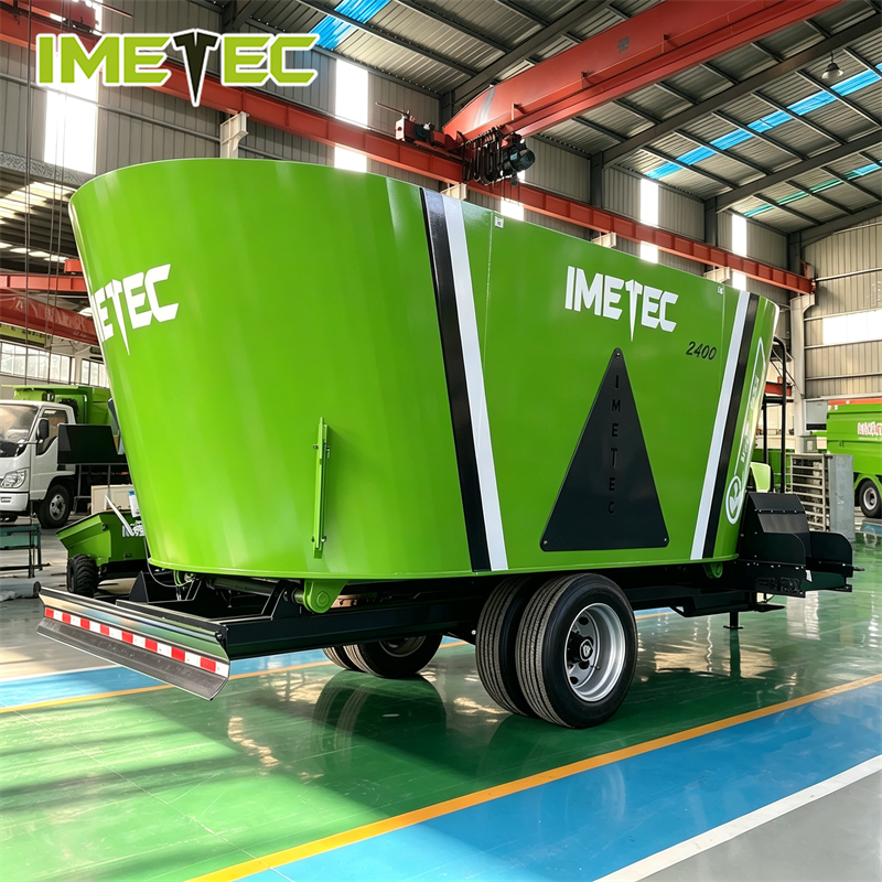 Livestock Feeding Stationary TMR Mixer Wagon Machine Controllable