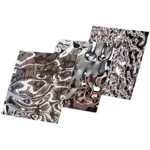 Thin Lightweight Steel Water Ripple Sheet For Ceiling Decor Custom Length