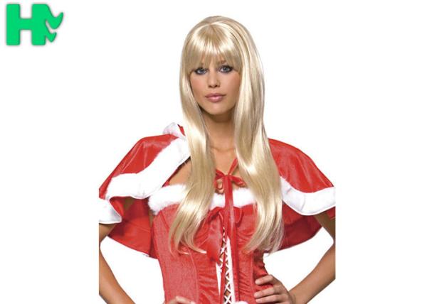 Sexy Hightlights Soft Blond Or White Straight Long Synthetic Wigs For New Stylish Party