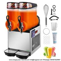 restaurantes duplos Margarita Ice Machine Slushie Maker dos cafés da bacia 2x12L