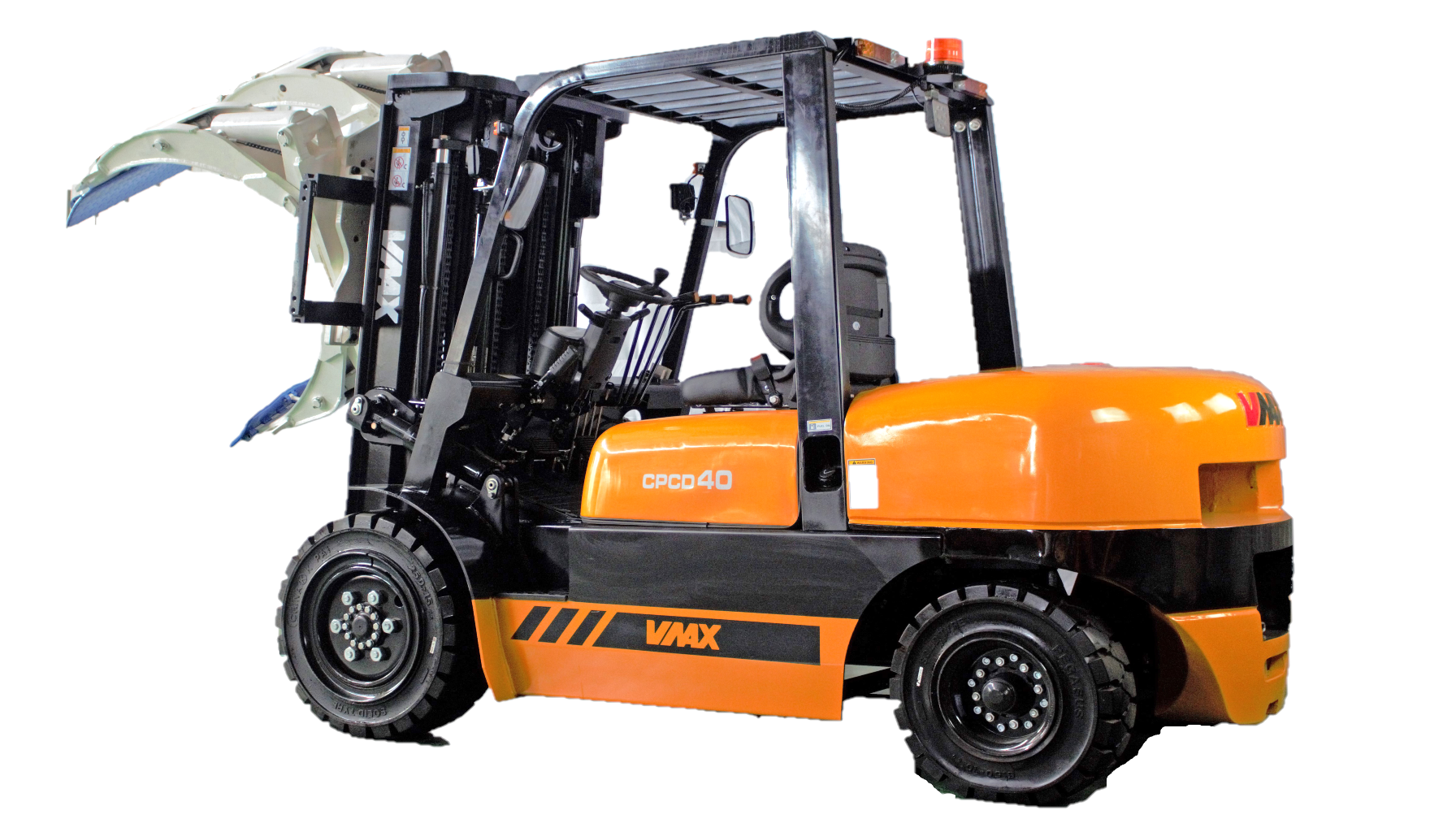 Orange 4 Ton Pullet Diesel Powered Forklift Truck CE BV SGS Certification