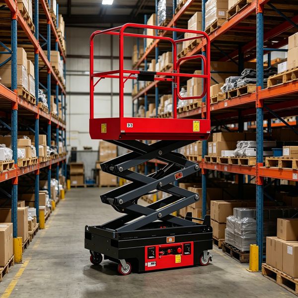 Upright Mobile 4x4 Scissor Lift Property Janitorial Aerial Work Platform