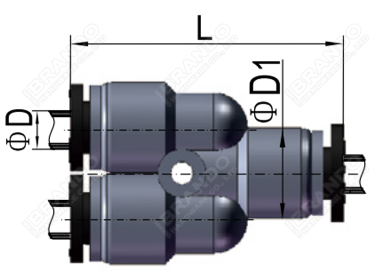 PY Union Y Push In Plastic Pneumatic Hose Fitting 4mm 6mm 8mm 10mm 12mm