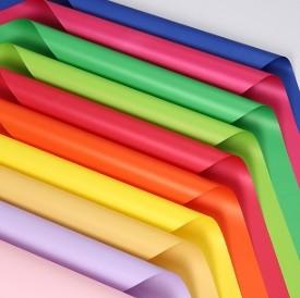 Papier d'emballage floral dopamine bicolore, fleur, BOPP double face, en plusieurs couleurs