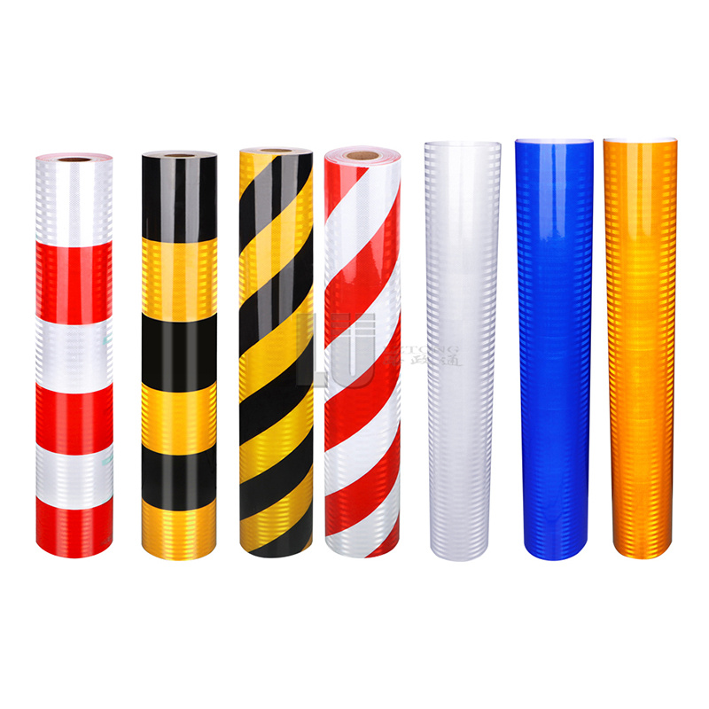 Waterproof Micro Prism Type Slant Strip Printed Reflective Vinyl