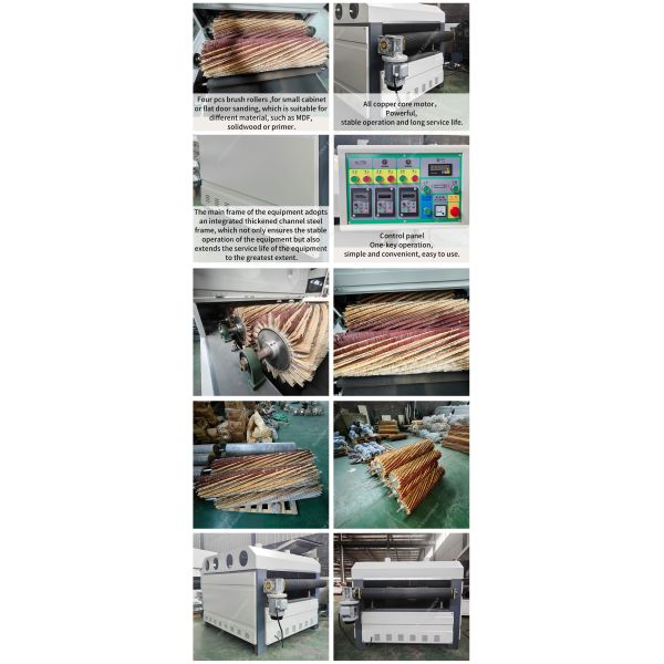 Solid Wood Furniture Cabinet Polishing Machine with 0.6mpa Working Air Pressure