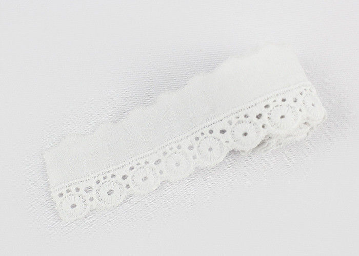 Белая отделка шнурка хлопка вышитым двором Скаллопед шнурком края для верхней части