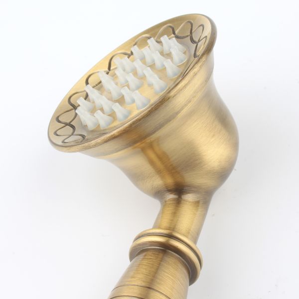 Antique Full Brass Shower Faucet with Elegant Antique Shower Head for Bathroom Fittings Accessories