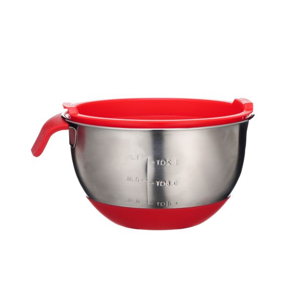 Cuenco de mezcla de acero inoxidable 304 con tapa ABS 1200 ml-4500 ml