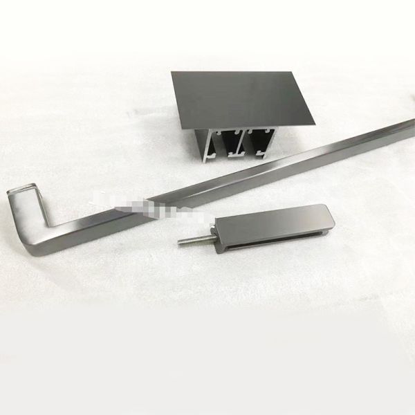 304 Stainless Steel Bathroom Glass Door Partition With Double Sliding Door