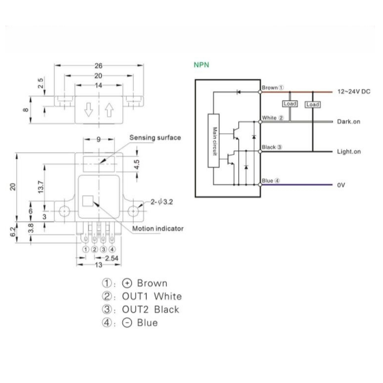 MP2-410N-E Industrial Control Automation MP2-410P-E MP2-310N-E MP2-310P-E MP2-410NC-E Diffuse Reflection Sensor NPN