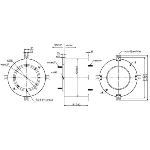 Alambre doble del escudo a través del anillo colectando agujereado, diámetro del anillo colectando del eje 180m m
