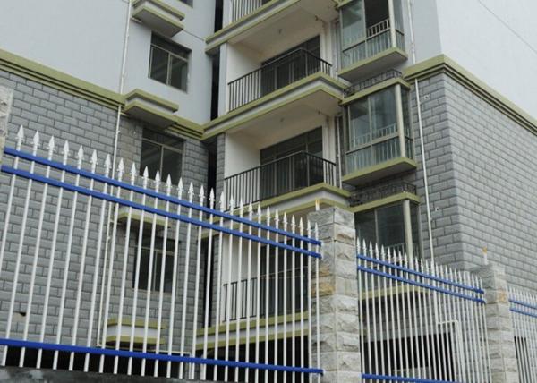 Balcony Guardrail Zinc Steel Fence 159DPN Hardness High Strength