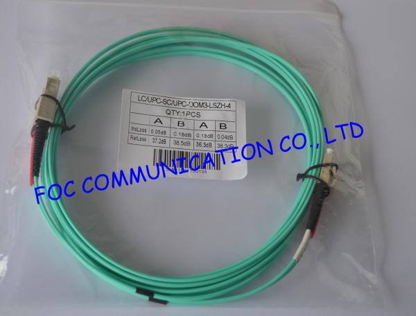10Gb OM3 LSZH LC SC Single Mode Fiber Patch Cable For Telecommunication Networks