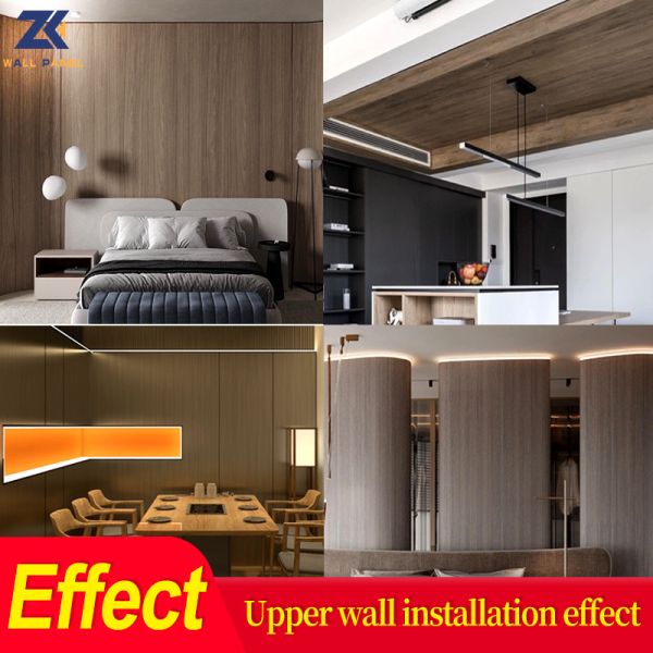 древесины угля 5mm панели изоляции внутренней стены PVC 8mm бамбуковой декоративные