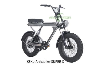 Gray 20 Inchx4.0 Big Tyre Electric Bike with 36V 15Ah Battery Bluetooth LCD Display