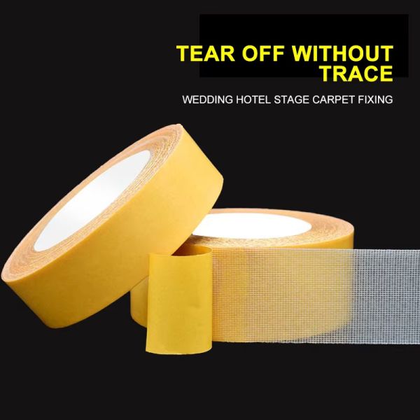 Hot Selling 2 Inch 10 Yard Heat-Resistant Self-Adhesive Carpet Binding Tape Double-Sided Removable Seam Tape