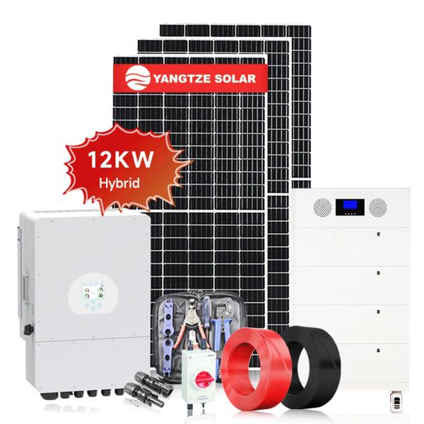 Commercial Backup Hybrid Solar System Kit TUV CE ISO Certificated 12KW