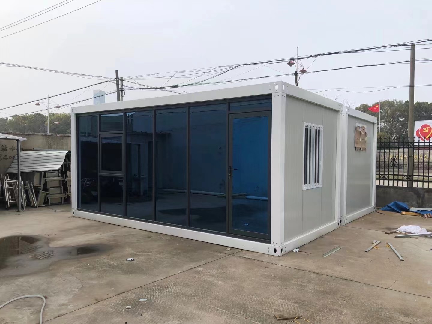 Китай оптом модульные рамки контейнеры офисные Prefab однокомнатные дома контейнера Detachable Container House