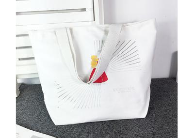 Reusable Canvas Grocery Bags , Large Tote Shopper Bag Custom Brand Printed