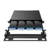 Fibra personalizada 1U 19' da fibra 96 do painel de remendo 48 de MPO montagem em rack