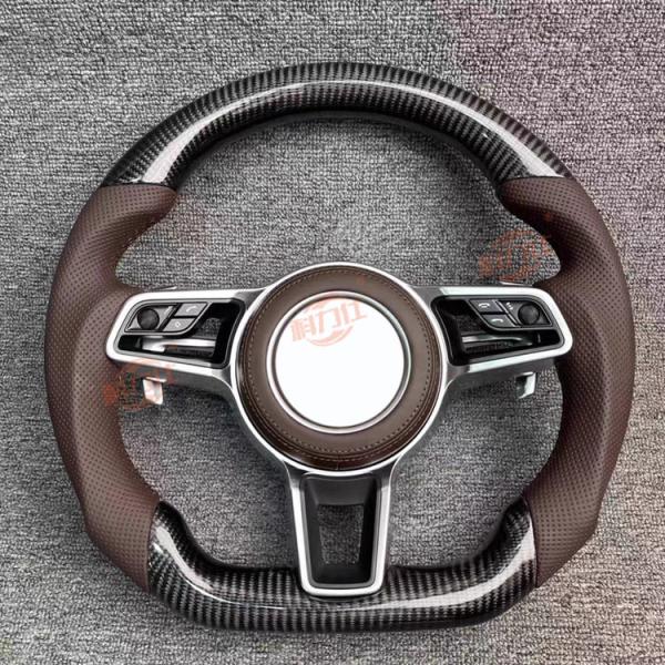 P-orsche C-a-yenne Steering Wheel P-a-namera M-acan 7-18 9-11 Modified With Carbon Fiber