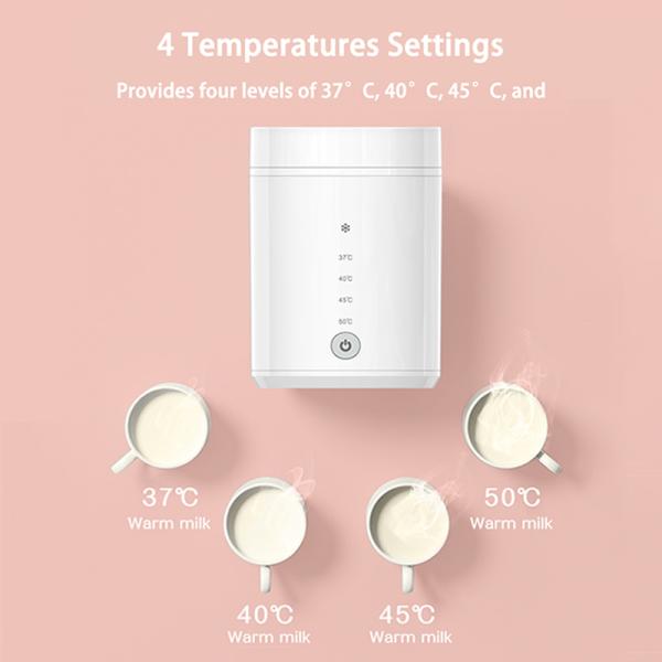 USB Baby Bottle Warmer 45W Portable Breast Milk Warmer 81x81x109mm