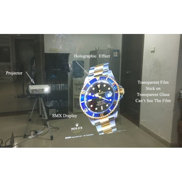 Фильм 3D с задней проекцией Чистый серый Голографический экран с задней проекцией