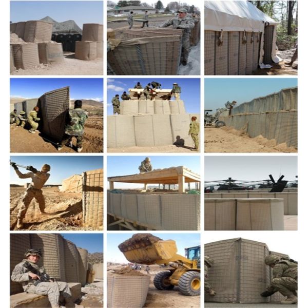 Parede galvanizada do exército HESCO