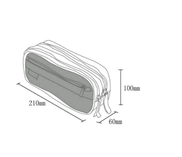 Modern Cool Zipper Pencil Bag Multi Compartment Pencil Case Big Capacity