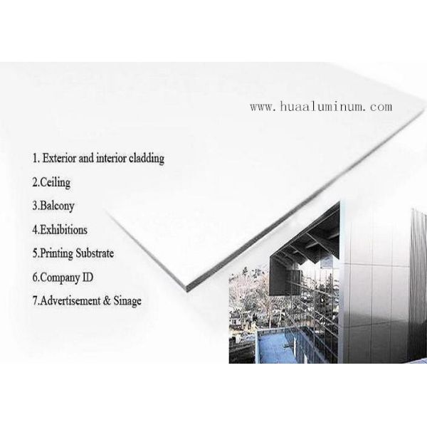 1220mm Metal Composite Material Mould Proof Brushed Silver Aluminum Composite Panel