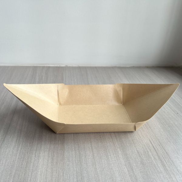 0.33mm Thickness Brown/White Kraft Paper Disposable Sushi Container Food Packaging Box