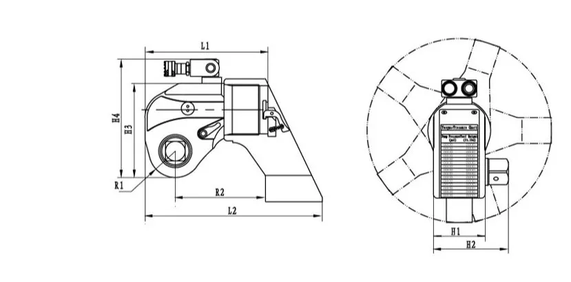 Square Drive Hydraulic Torque Wrench For Petroleum Metallurgy