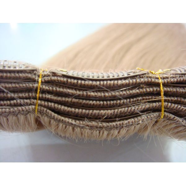 Blonde Hair Extensions Bundle And Closure Straight 100 Grams