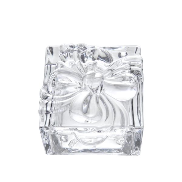 High-grade Clear Glass crystal glass jewelry case boxes for ring and earring
