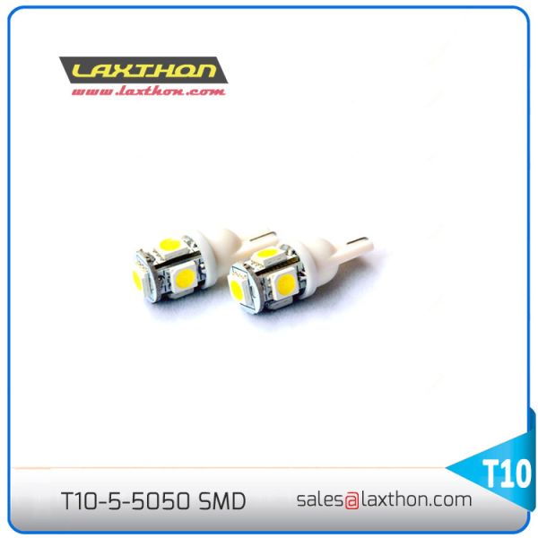 12V T10 5SMD W5W 194 168 5050 LED Auto Light Bulbs , Car Led Indicator Bulbs