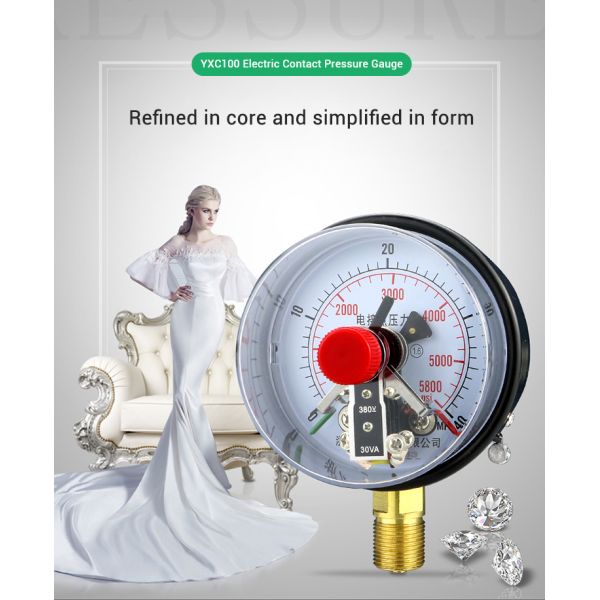 Customized OEM Support Electric Contact Manometer Pressure Gauges with 1.6% Accuracy