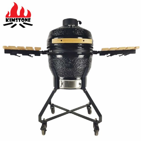 KIMSTONE 18 Inch Kamado Barbecue Rotiserrie Chicken Rotisserie Caja China Asador