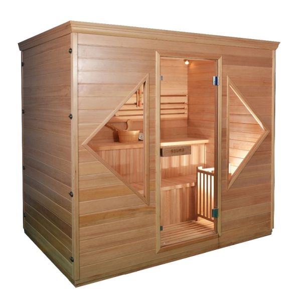 2021 New Design Canada Custom Hemlock Traditional NO EMF Steam Sauna Stove Solid Wood Traditional Sauna Room For Therapy