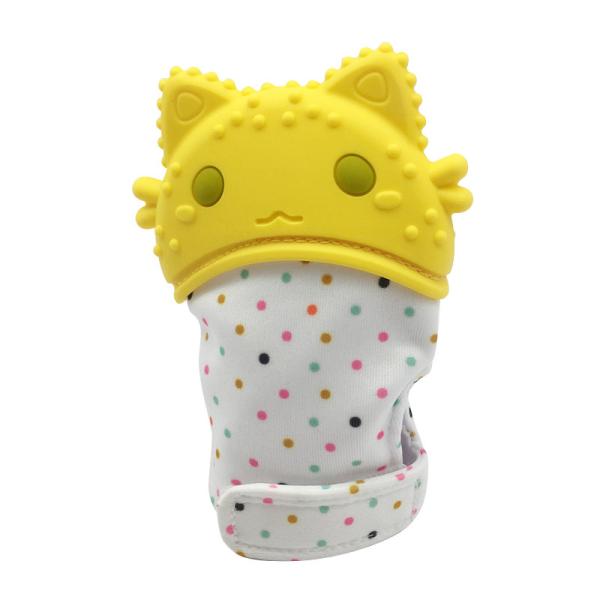 amazon best seller top selling eco-friendly high quality baby teeth toys silicone teether teething mitten finger brush