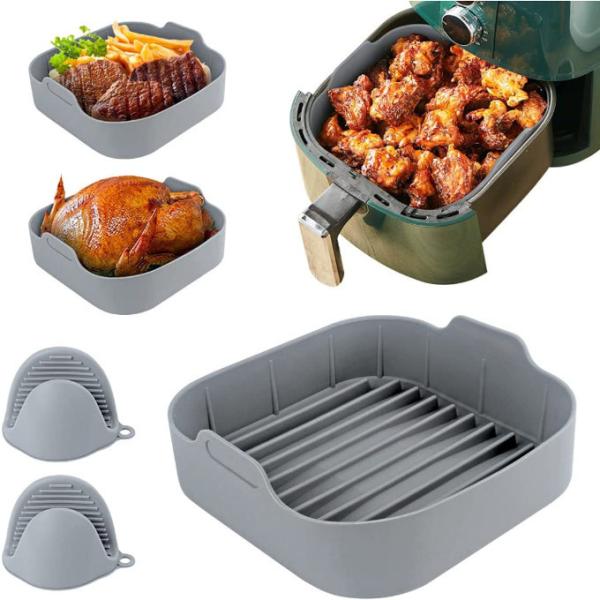 Air Fryer Silicone Pot  Food Safe Reusable Air Fryer Silicone Basket