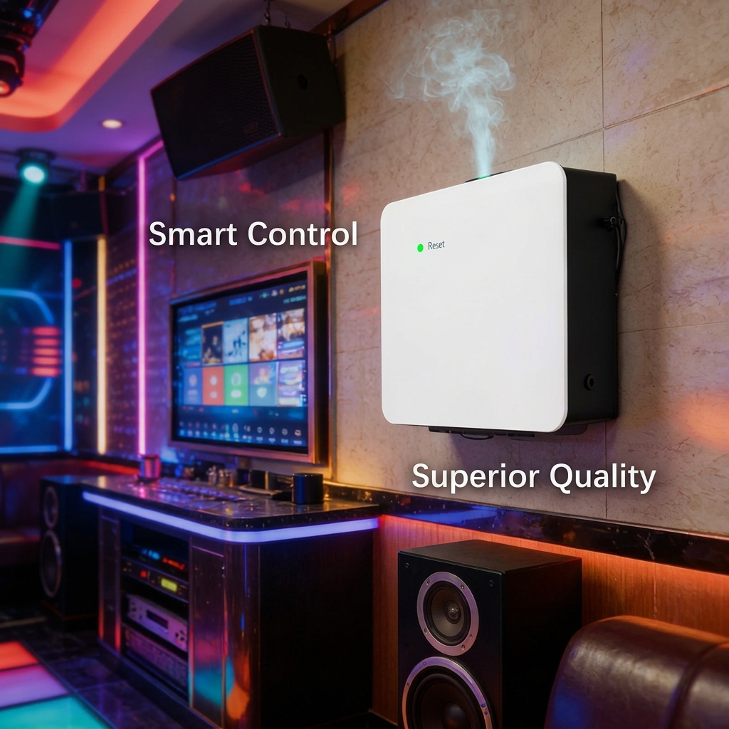 2000cbm Coverage Wall Mount Essential Oil Diffuser 500ml Bluetooth / Wi-Fi Connectivity