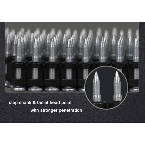 16-38mm Length Step Shank Bullet Point Gas Nails for Gas Actuated Nailers Galvanized