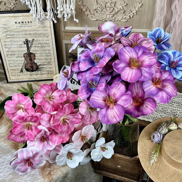 Seven Head Tulip Simulation Fake Flower Handmade Bouquet Wedding Decoration with Silk Flower Artificial Flower Wedding Decoration Floor Flower Arrangement